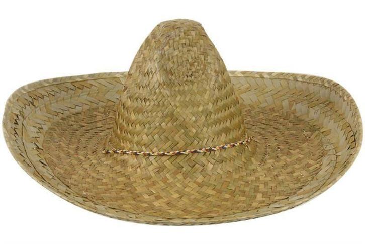 Sombrero hoed naturel populair, Hobby en Vrije tijd, Feestartikelen, Nieuw, Ophalen of Verzenden