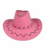 Cowboyhoed Stiksel Zwart Roze, Nieuw