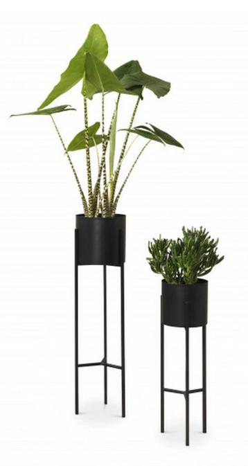 Moderne Plantenbak, Set van 2 | Zwart beschikbaar voor biedingen