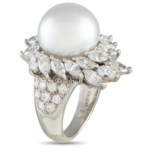Ring Platina, Platina 2,47 ct diamant en parel ring -, Sieraden, Tassen en Uiterlijk, Ringen