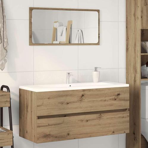 vidaXL Wastafelkast 100x38,5x45 cm bewerkt hout artisanaal, Huis en Inrichting, Badkamer | Badkamermeubels, Nieuw, Minder dan 100 cm