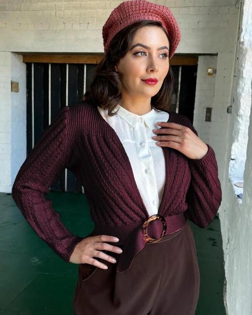 The House Of Foxy, Datemaker Cardigan in Eggplant., Kleding | Dames, Truien en Vesten, Nieuw, Verzenden