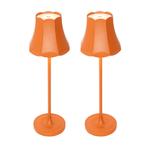 Set van 2 retro tafellampen oranje oplaadbaar IP44 - Granny, Nieuw, Retro, Minder dan 50 cm