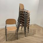 Tweedehands complete set van 8 stuks kantine /, Huis en Inrichting, Ophalen of Verzenden, Gebruikt, Hout, Vijf, Zes of meer stoelen