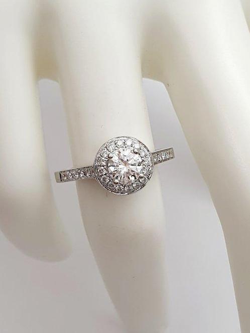 Ring - 18 karaat Witgoud - 1.11ct. tw. Diamant (Natuurlijk), Sieraden, Tassen en Uiterlijk, Ringen