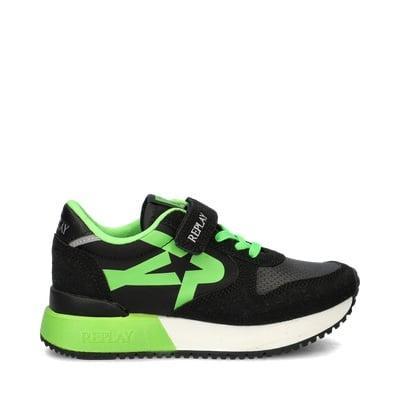 Replay Fiber Jr klittenbandschoenen voor jongens, Kleding | Heren, Schoenen, Zwart, Nieuw, Verzenden