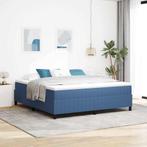 vidaXL Platform bedframe Blauw 180 x 200 cm Stof, Huis en Inrichting, Slaapkamer | Bedden, Verzenden, Nieuw, Blauw, Stof