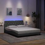 vidaXL Bedframe met LED zonder matras 160x200 cm stof, Verzenden, 200 cm, 160 cm, Nieuw