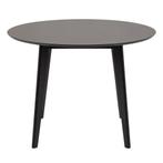 *WOONWINKEL* Zwarte Ronde Rubberwood Tafel 105 Cm, Huis en Inrichting, Tafels | Eettafels, Verzenden, Nieuw