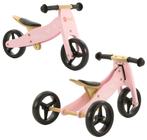 2Cycle 2 in 1 Loopfiets - Driewieler - Hout - 1 Jaar - Roze, Kinderen en Baby's, Speelgoed | Buiten | Voertuigen en Loopfietsen