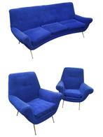 Minotti - Gigi Radice - Sofa (3) - Textiel, blauwe ciniglia,, Nieuw