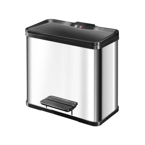 Hailo Öko Trio Plus 3x 9 ltr - RVS/Zwart, Huis en Inrichting, Woonaccessoires | Prullenbakken, Nieuw, Verzenden