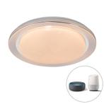 Smart plafondlamp wit 48 cm incl. LED en dimmer RGB - Jochem, Huis en Inrichting, Lampen | Plafondlampen, Nieuw, Kunststof, Modern