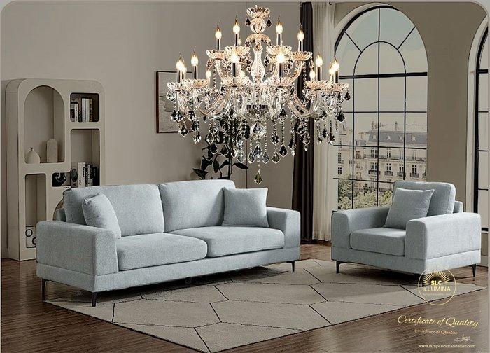 SLC Illumina - MG - Kroonluchter (2) - MT 18 Luci - Kristal, Antiek en Kunst, Kunst | Designobjecten