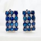 Zonder Minimumprijs - Oorbellen Verguld Saffier - 18K goud, Sieraden, Tassen en Uiterlijk, Oorbellen, Nieuw