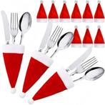 Ruhhy Kerstmuts Bestekzakjes - Set van 12 voor een Feeste..., Ophalen of Verzenden, Nieuw