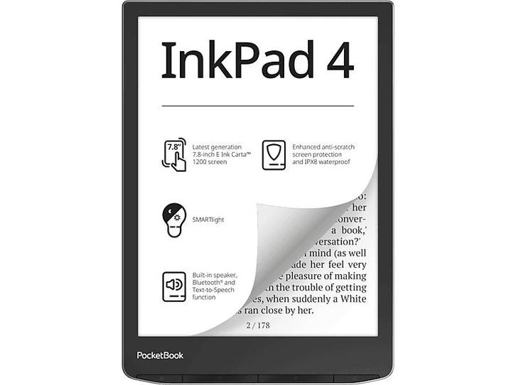 Pocketbook -  Inkpad 4  - 7.8 Inch - 32 Gb  - Zilver, Computers en Software, E-readers, 7 inch, 16 GB of meer, 7 inch, Nieuw, Verzenden