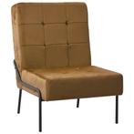 vidaXL Relaxstoel 65x79x87 cm fluweel bruin, Huis en Inrichting, Stoelen, Verzenden, Nieuw, Bruin