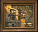 École basque (1950s) - Donibane Garazi (Saint Jean, Antiek en Kunst, Kunst | Schilderijen | Klassiek