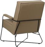 Taupe leren moderne design stoel - Toledo Leer Mocca (taupe, Nieuw, Ophalen of Verzenden, 50 tot 75 cm, Eigentijds