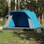 Kampeertent 4-persoons snelontgrendeling blauw (Partytenten), Caravans en Kamperen, Kampeeraccessoires, Verzenden, Nieuw