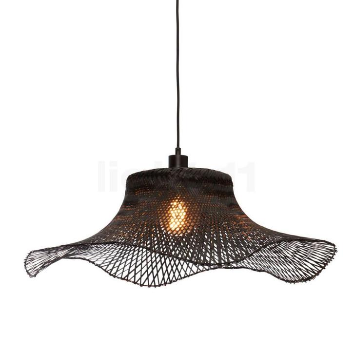 Good & Mojo Ibiza Hanglamp, zwart - 65 cm (Hanglampen), Huis en Inrichting, Lampen | Hanglampen, Nieuw, Verzenden