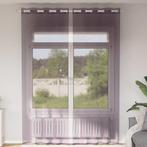 vidaXL Gordijnen voile met doorvoertules 2 st paars 140x260, Huis en Inrichting, Verzenden, Nieuw