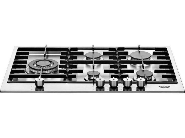 Boretti BGW75IX - Gaskookplaat - 5 kookzones - RVS, Huis en Inrichting, Woonaccessoires | Overige, Nieuw, Verzenden