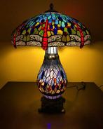 Tiffany stijl tafellamp Studio BLUE DRAGONFLY lamp met