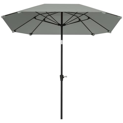 Parasol - Windbestendig - Stabiel - Donkergrijs, Tuin en Terras, Parasols, Nieuw, Ophalen of Verzenden