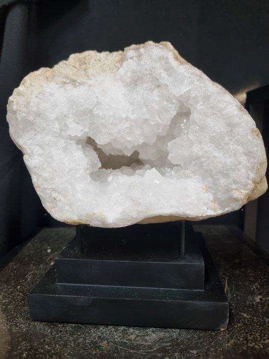 Kwarts HQ Grote bergkristal Geode - Hoogte: 180 mm -, Verzamelen, Mineralen en Fossielen
