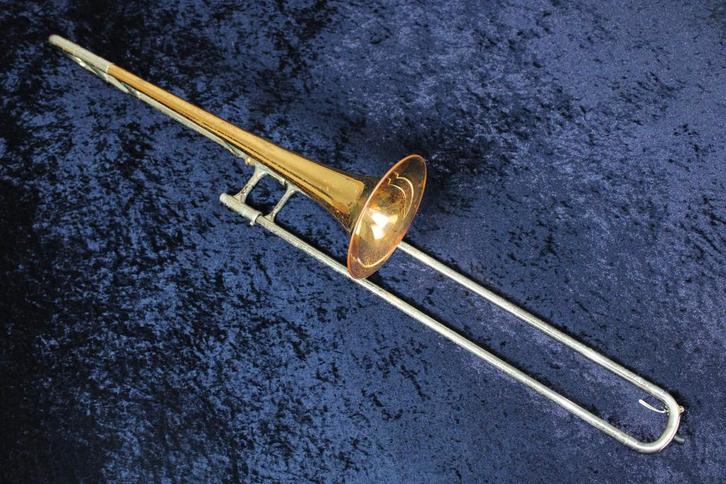 Olds Super Trombone 1968-1969, Muziek en Instrumenten, Blaasinstrumenten | Trombones, Tenor, Gebruikt, Met koffer, Ophalen of Verzenden
