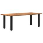 vidaXL Eettafel rechthoekig 220x100x74 cm massief eikenhout, Verzenden, Nieuw