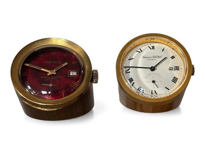 Klok (2) - Imper, Coinor Mid-century modern Staal -, Antiek en Kunst, Antiek | Klokken