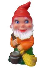 Kleine tuinkabouter met bezem, Verzenden, Nieuw