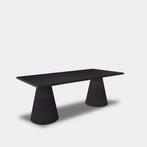 Tafel Boomstam Eikenhout  Set Kegelpoot  260x100, Nieuw