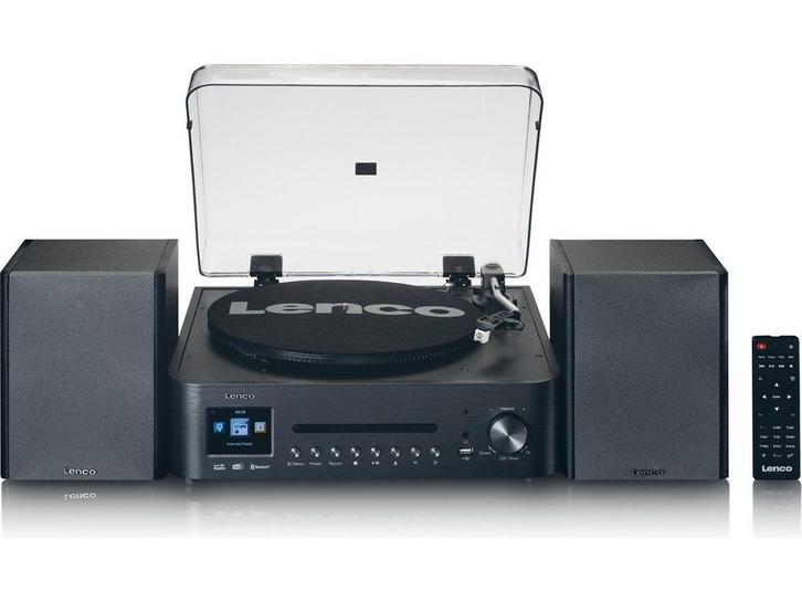 Lenco MC-460BK - Platenspeler - Stereoset met DAB Bluetooth, Huis en Inrichting, Woonaccessoires | Overige, Zo goed als nieuw