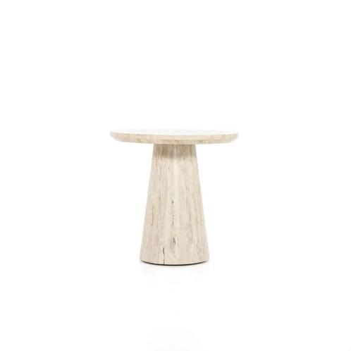 Bijzettafel Aime - 45cm - Beige - 95738 - bijzettafels, Huis en Inrichting, Tafels | Bijzettafels, Nieuw, Overige materialen