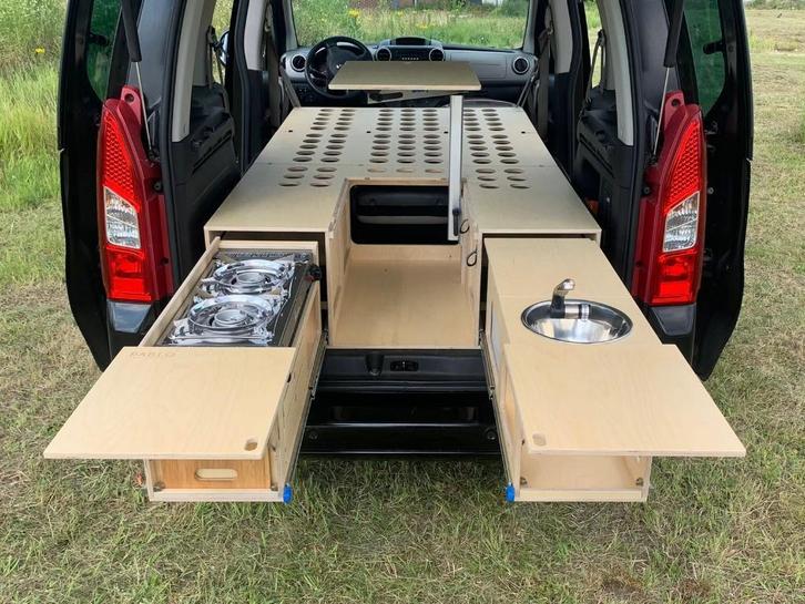 Minicamper inrichting voor Berlingo, Caddy, T5/T6 etc.., Caravans en Kamperen, Kampeermeubelen, Overige, Nieuw, Ophalen
