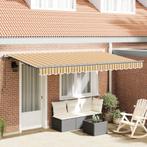 vidaXL Inklapbaar Zonnescherm Geel en Oranje en Wit, Verzenden, Nieuw