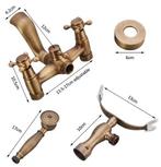 Retro Bad- en Douchekraan Messing met Uitloop, Verzenden, Nieuw