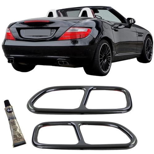 Uitlaat Sierstukken Mercedes SLK R171 08-11 Zwart, Auto-onderdelen, Overige Auto-onderdelen, Ophalen of Verzenden