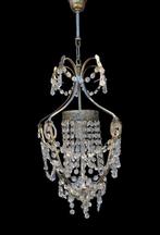 Plafondlamp - Messing, Kristal, Antiek en Kunst