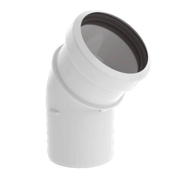 Burgerhout Safe-PP Ø80 bocht 45°, Doe-het-zelf en Verbouw, Verwarming en Radiatoren, Verzenden