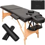 2 zones massagetafel-set met 5 cm matras, rolkussens en hout, Nieuw, Verzenden