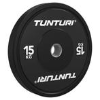 Tunturi Platinum Bumper Plate Black, 15kg, Verzenden, Nieuw