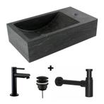 Fontein hardsteen Saniflex recto rechts Black edition, Doe-het-zelf en Verbouw, Sanitair, Verzenden, Nieuw