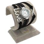 Fako® - Armband Horloge - Multi Infinity Love - Zwart, Sieraden, Tassen en Uiterlijk, Horloges | Dames, Verzenden, Nieuw