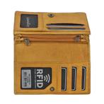 Landley Dames Harmonica Portemonnee Leer RFID Oker Geel, Verzenden, Nieuw, Overige merken, Leer