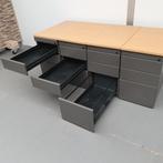 Set standcontainers ladekasten 70x43x80 cm 3 laden kast